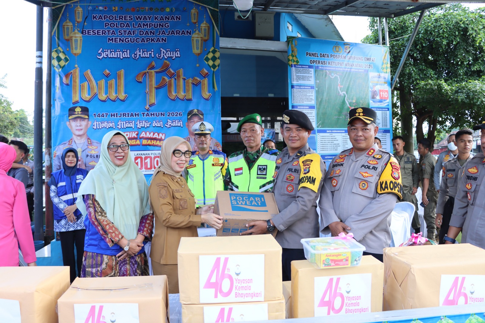Sinergi di Jalinteng: Bupati dan Kapolres Way Kanan Cek Kesiapan Posko Mudik Lebaran 1447 H