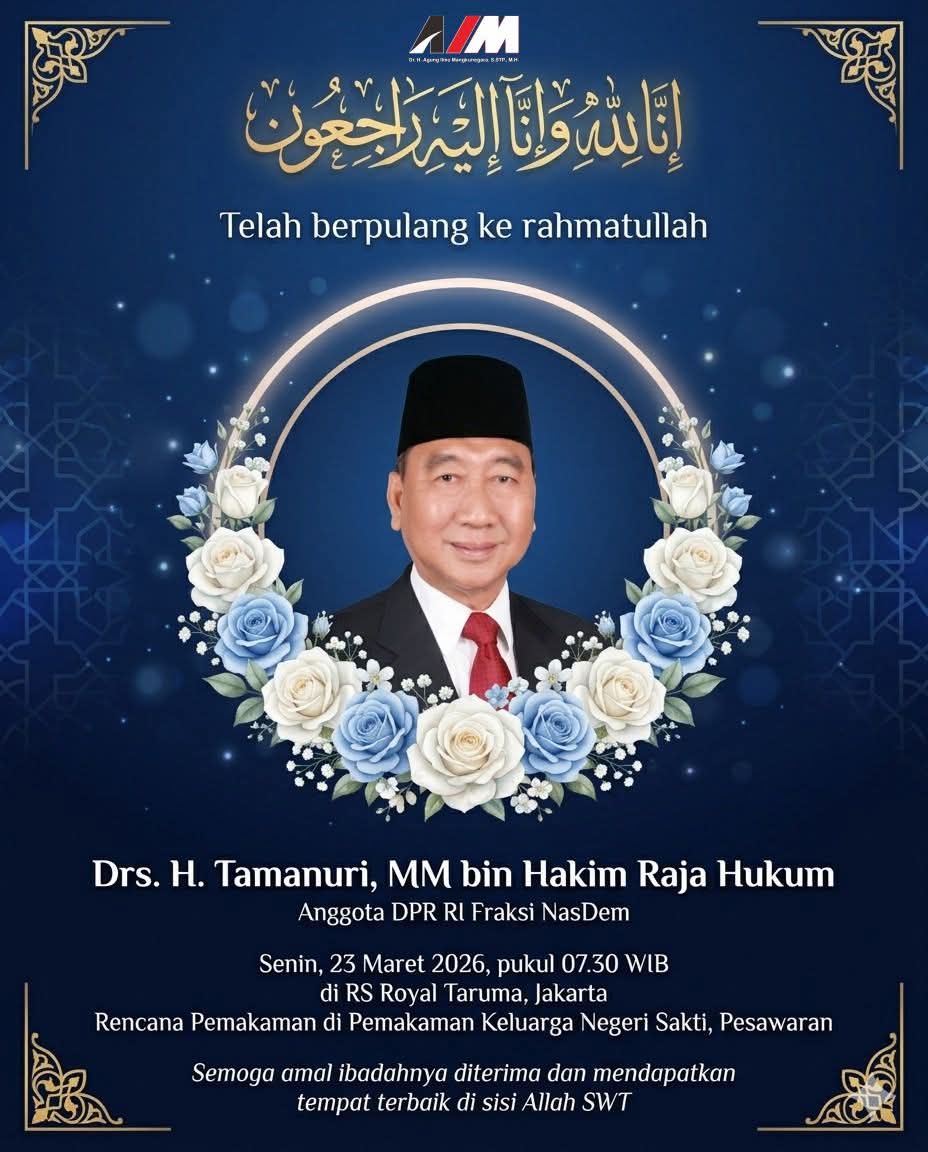 Lampung Berduka, Tokoh Senior dan Anggota DPR RI Tamanuri Tutup Usia di Jakarta