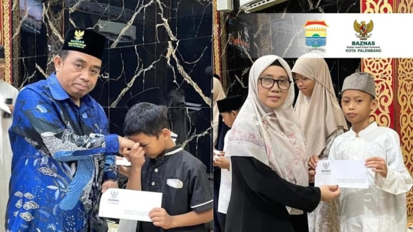 BAZNAS Palembang Santuni Anak Yatim pada Peringatan Nuzulul Qur’an