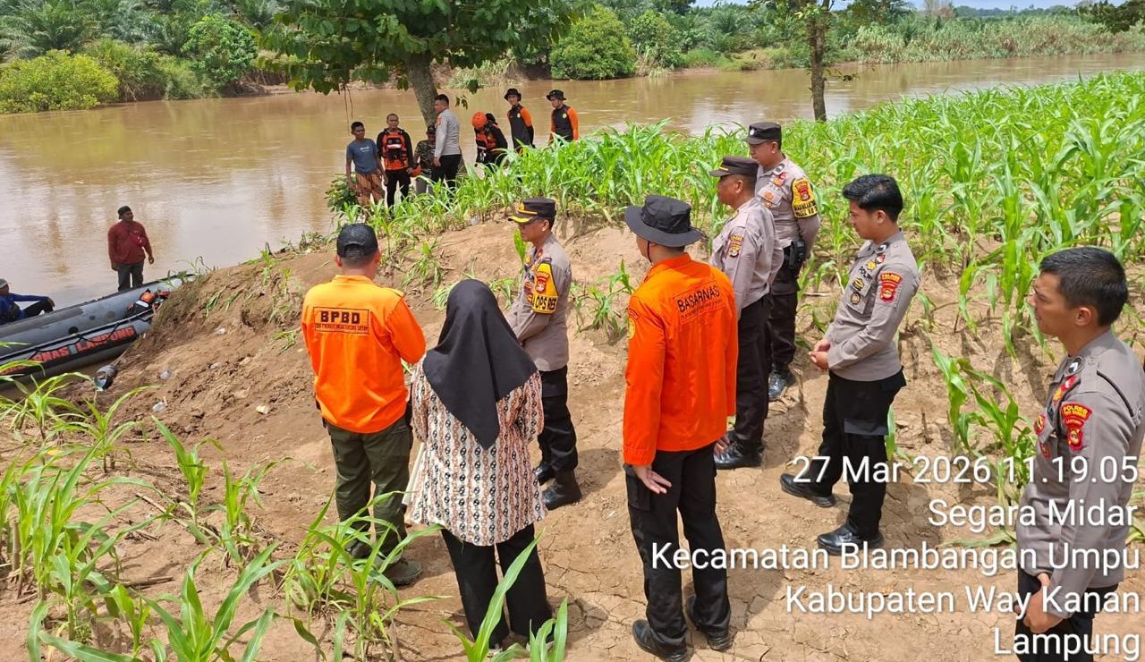 Dua Pemuda Hilang Terseret Arus Way Umpu, Pencarian Masuki Hari Kedua