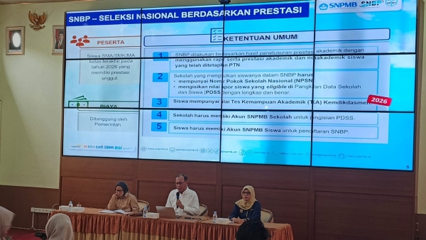 Pengumuman SNBP 2026, Ini Kuota dan Jadwal Daftar Ulang Unsri