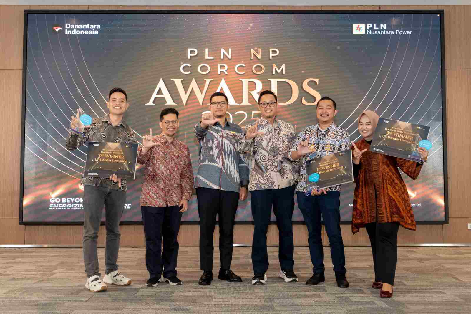 Borong Tiga Penghargaan, PLN NP UP Bandar Lampung Unggul di Ajang Komunikasi Korporat 2025