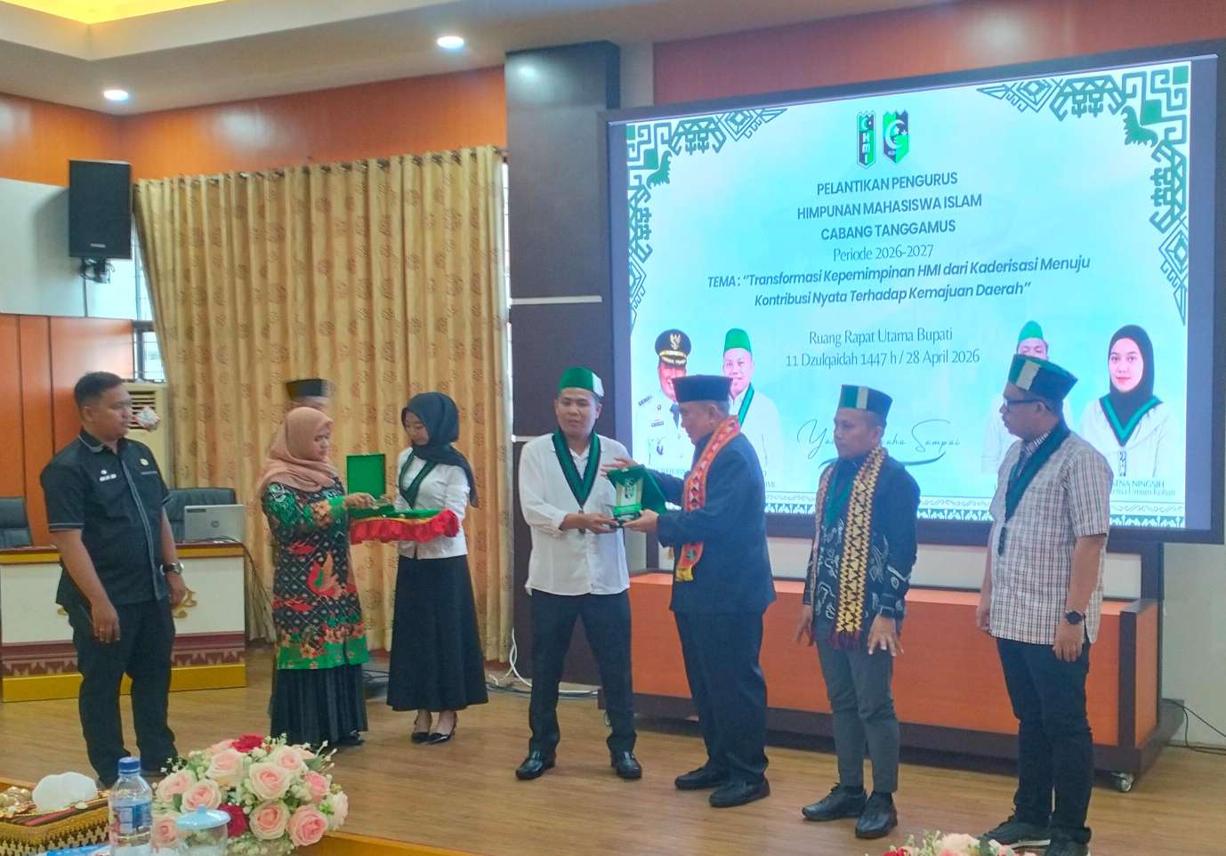 Resmi Dikukuhkan, HMI Cabang Tanggamus Diminta Bersinergi Bangun Daerah