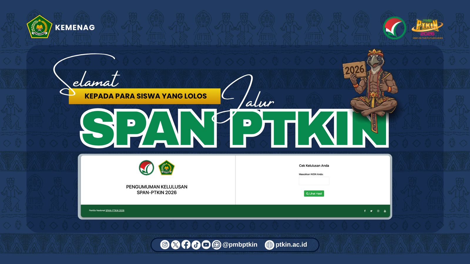 82.274 Siswa Lulus SPAN-PTKIN 2026, Cek Hasil Kelulusan dan Cara Daftar Ulang Disini