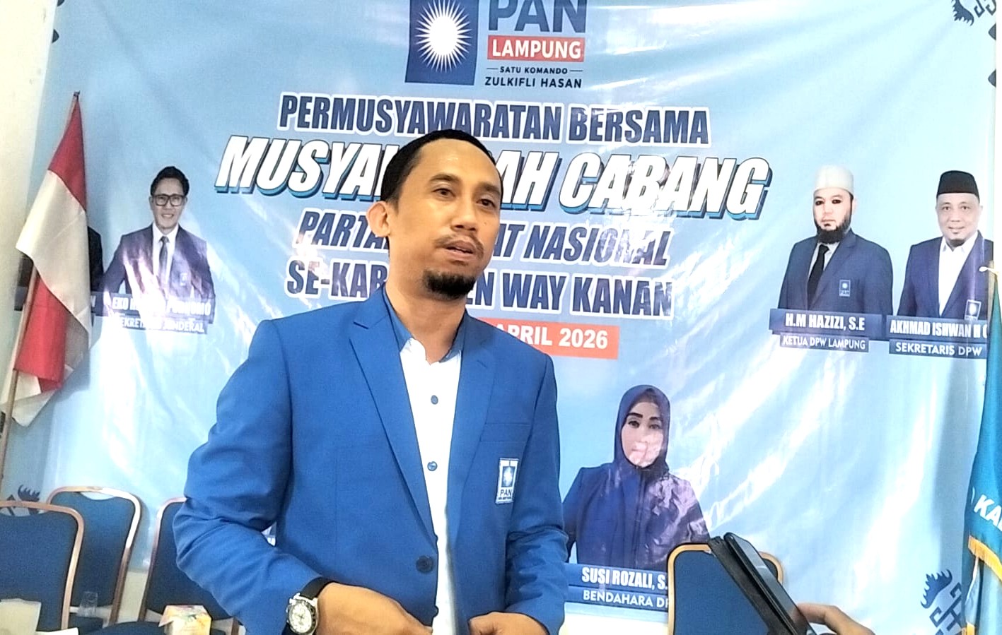 PAN Way Kanan Gelar Muscab Serentak, Targetkan 12 Kursi DPRD