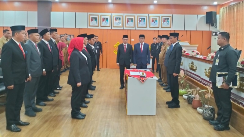 Wabup Tanggamus Tekankan Sistem Merit, 9 Pejabat Resmi Dilantik