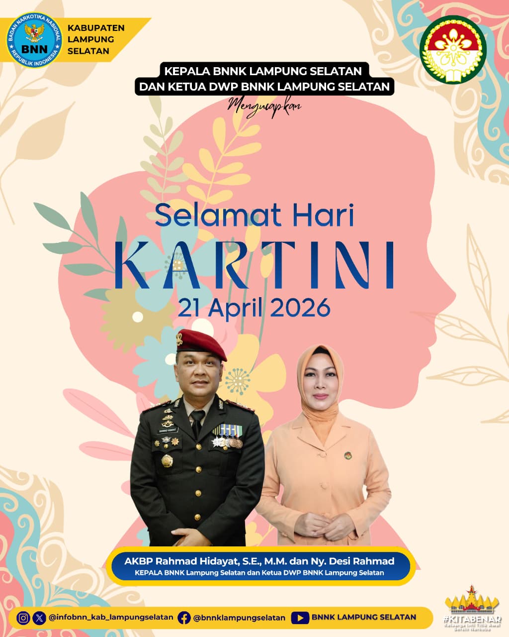 Semangat Hari Kartini, BNNK Lampung Selatan Tekankan Peran Ibu Cegah Narkoba pada Generasi Muda