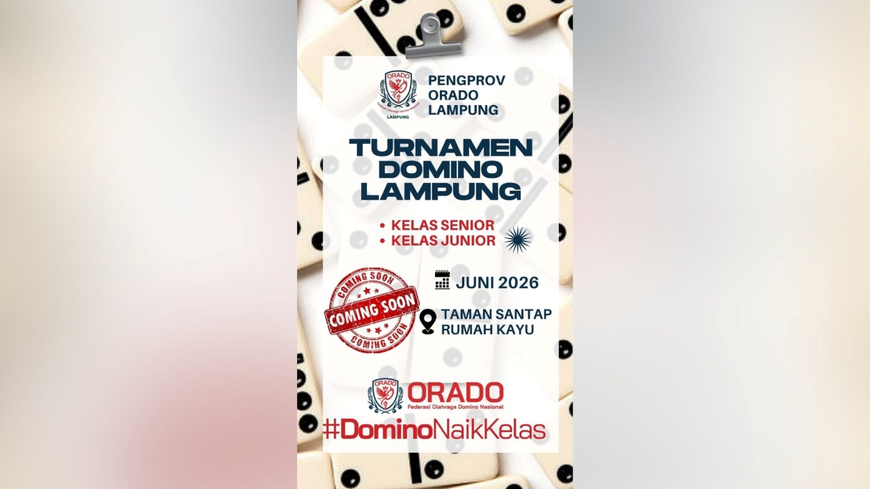 Pengprov ORADO Lampung Siapkan Turnamen Domino, Hadirkan Kelas Senior dan Junior