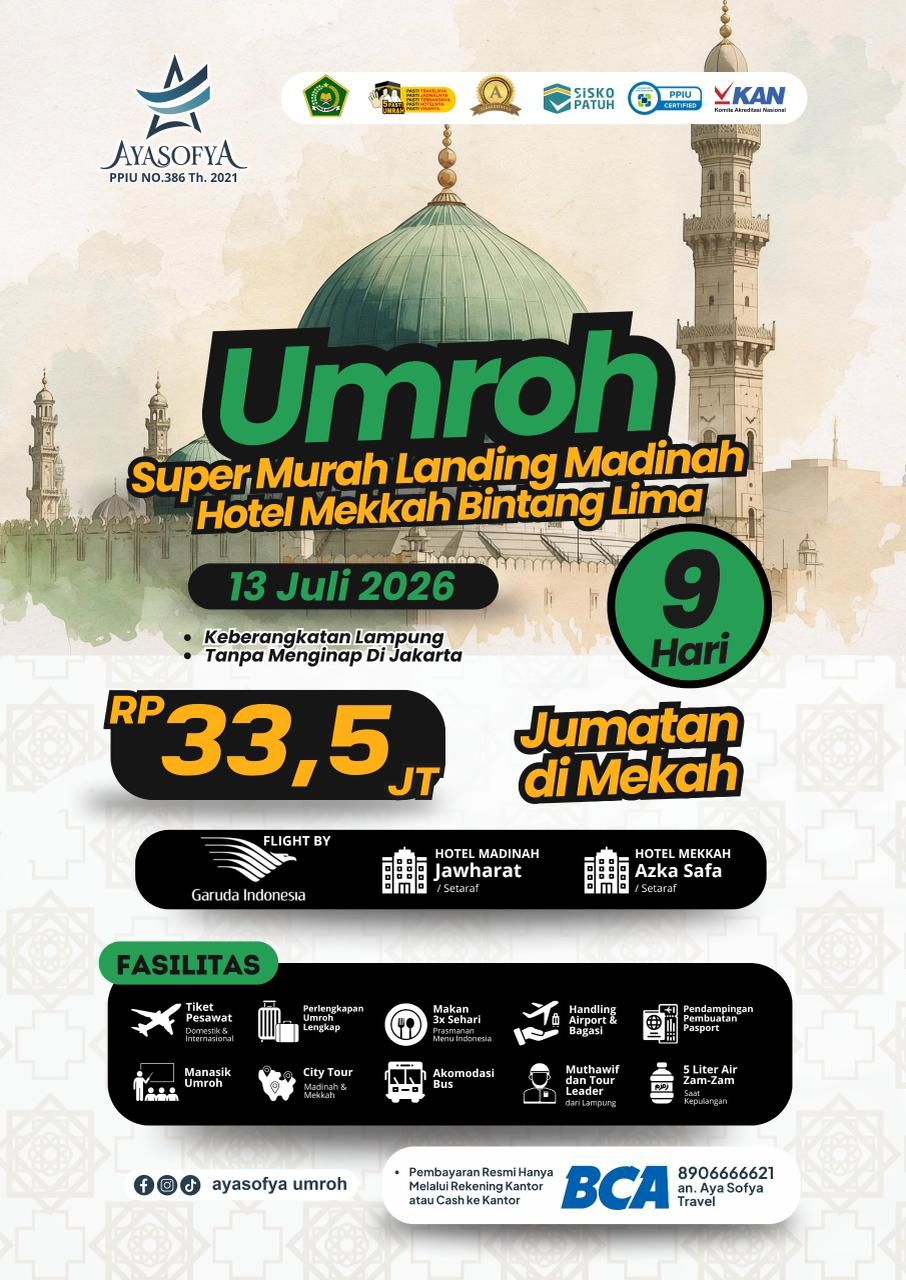 Hilma Putri Fidyandini: Umroh Lebih Mudah dengan Ayasofya Tour dari Bandar Lampung