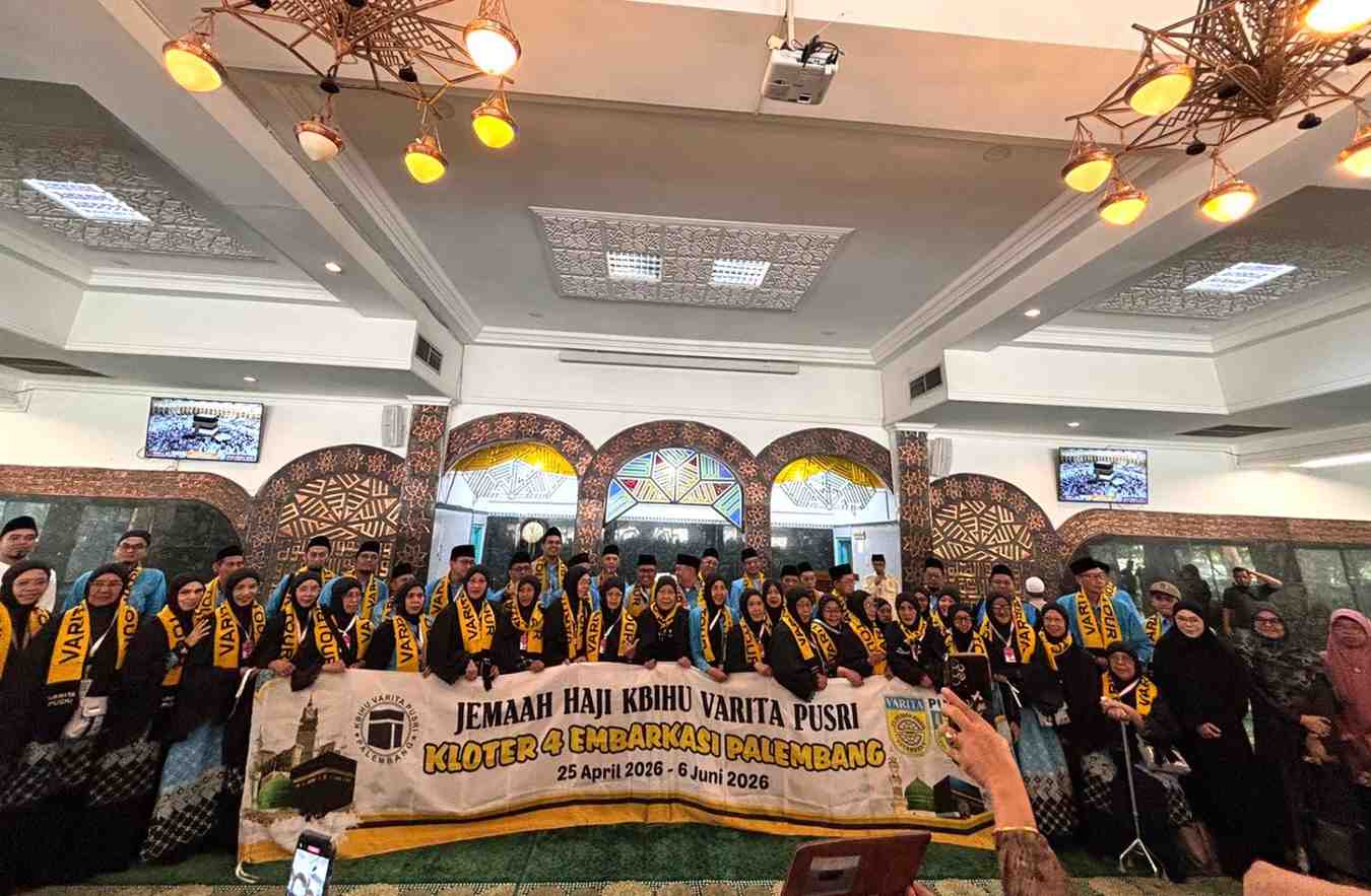 49 Jemaah Haji KBIH Varita Pusri Dilepas, Siap Menuju Tanah Suci Lewat Kloter 4 PLM