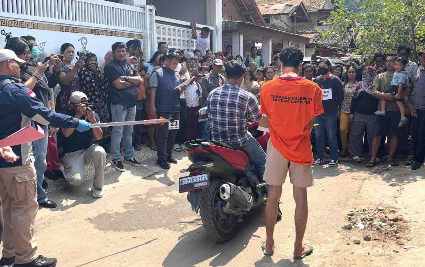 Rekonstruksi Pembunuhan di Eks Lokalisasi Pemandangan Bandar Lampung, 34 Adegan Terungkap