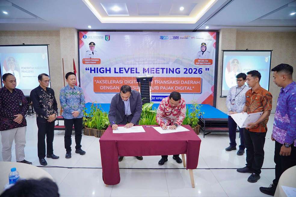 Gandeng BRI, Bupati Pringsewu Riyanto Pamungkas Dorong Pembayaran Pajak Non Tunai