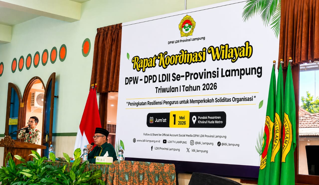 Buka Rakorwil Triwulan I di Metro, Ketua LDII Lampung Tekan Pentingnya Sinergi Organisasi