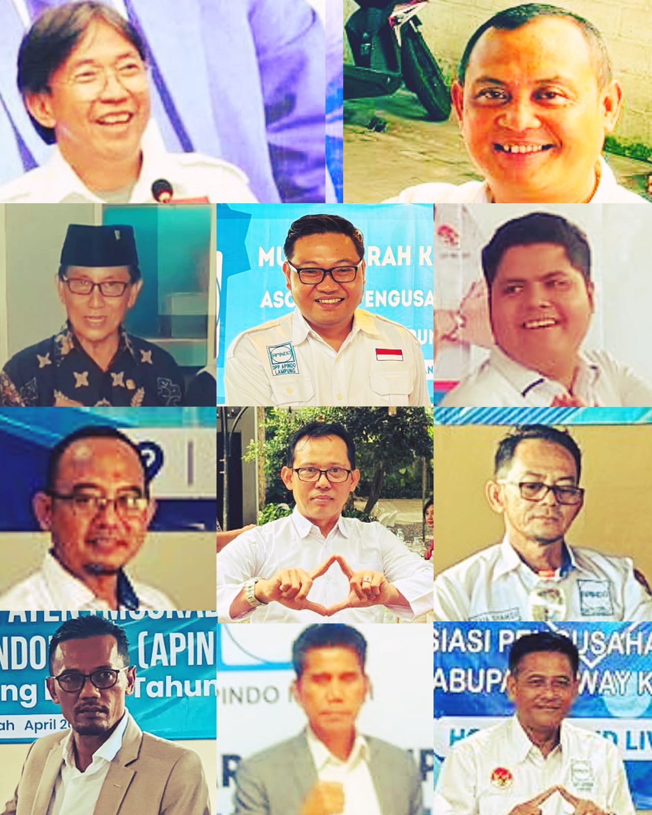 Enam Wajah Baru Empat Wajah Lama, Ketua Terpilih APINDO Kabupaten/Kota se-Lampung