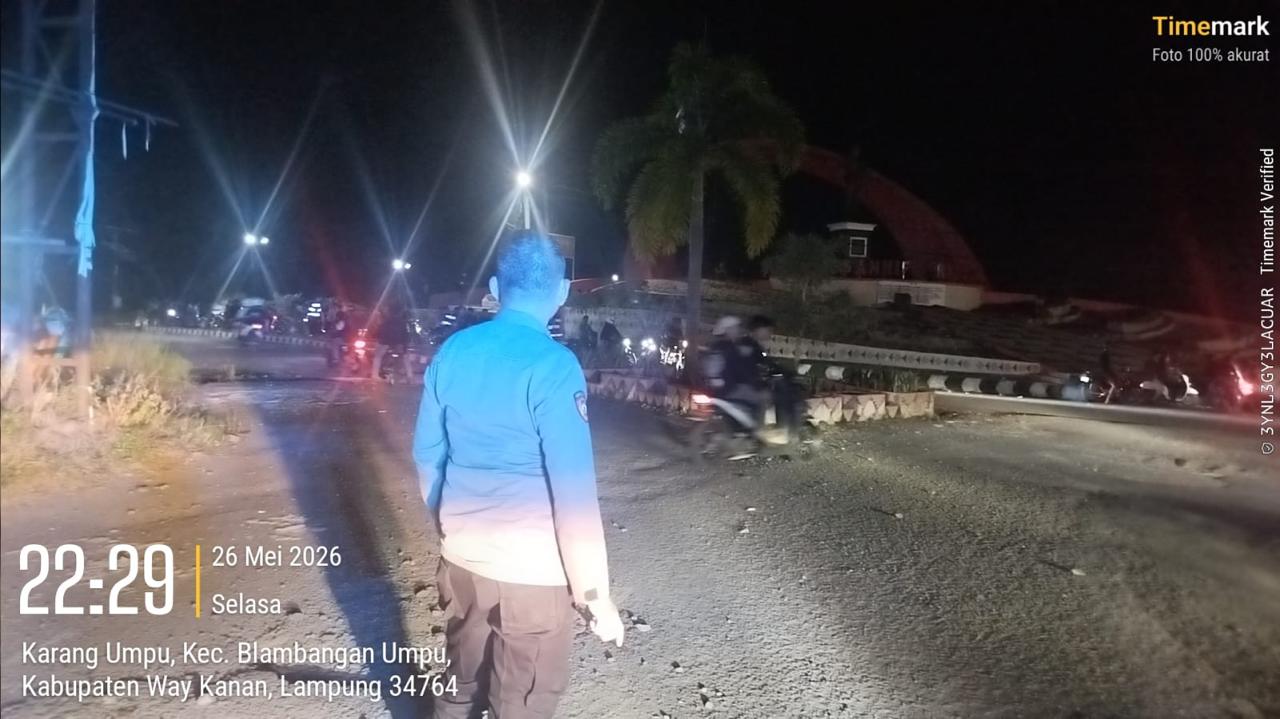 Sasar Tugu Ryacudu hingga Simpang Lima, Polres Way Kanan Razia Balap Liar Malam Takbir