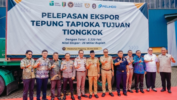Pemprov Lampung Dorong Nilai Tambah, Ribuan Ton Tapioka Diekspor ke Tiongkok