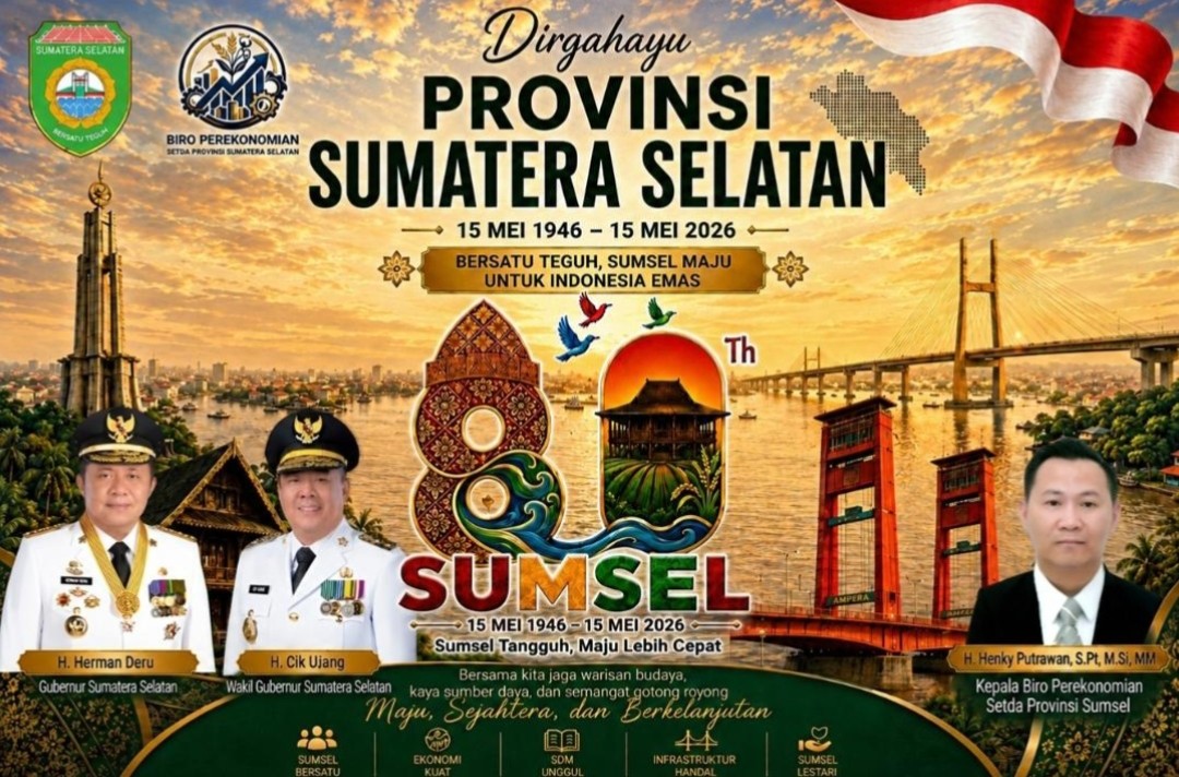 HUT ke-80 Sumsel, Momentum Percepat Pembangunan dan Perkuat Identitas Budaya