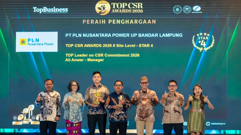 PLN Nusantara Power UP Bandar Lampung Borong Dua Penghargaan TOP CSR Awards 2026