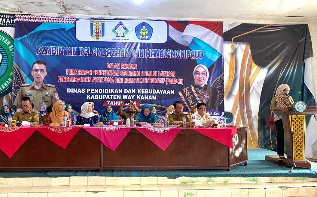 Way Kanan Perkuat Tata Kelola PAUD, Bunda Ayu Kukuhkan Bunda PAUD Kecamatan dan Kampung