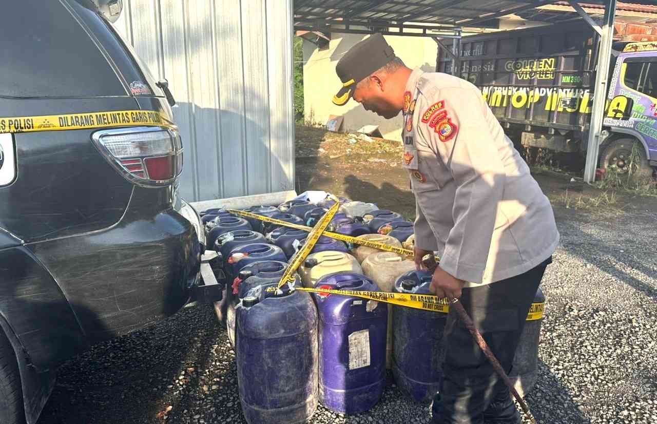 Polsek Pakuan Ratu Ungkap Penyalahgunaan BBM Bersubsidi, 850 Liter Pertalite Diamankan