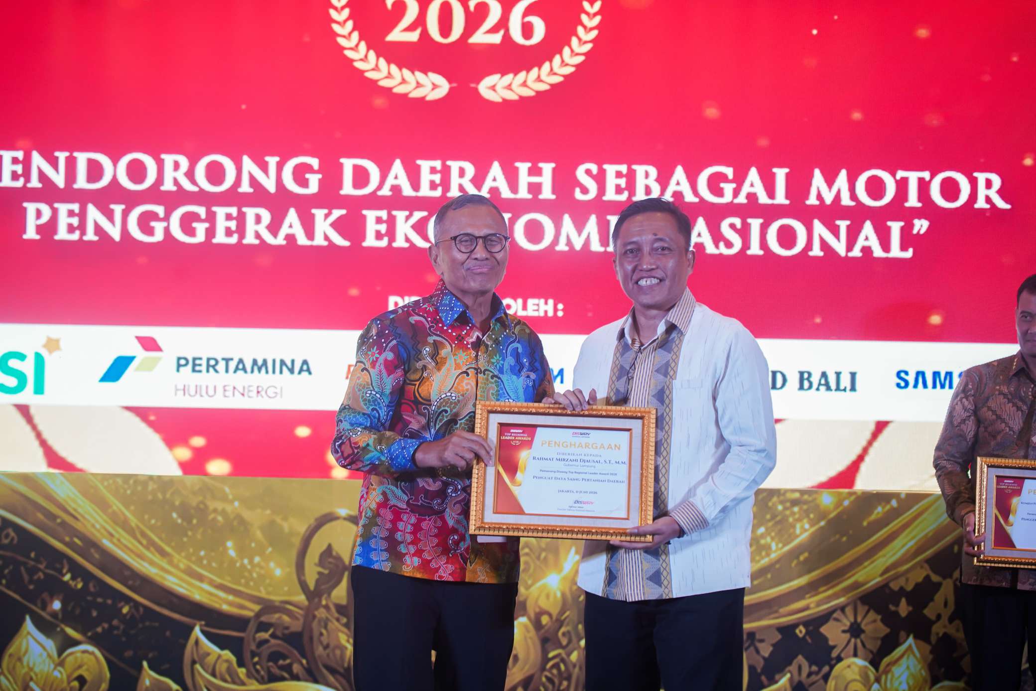 Sukses Dongkrak Agribisnis Hulu-Hilir, Gubernur Lampung Sabet Penghargaan Penguat Daya Saing Pertanian