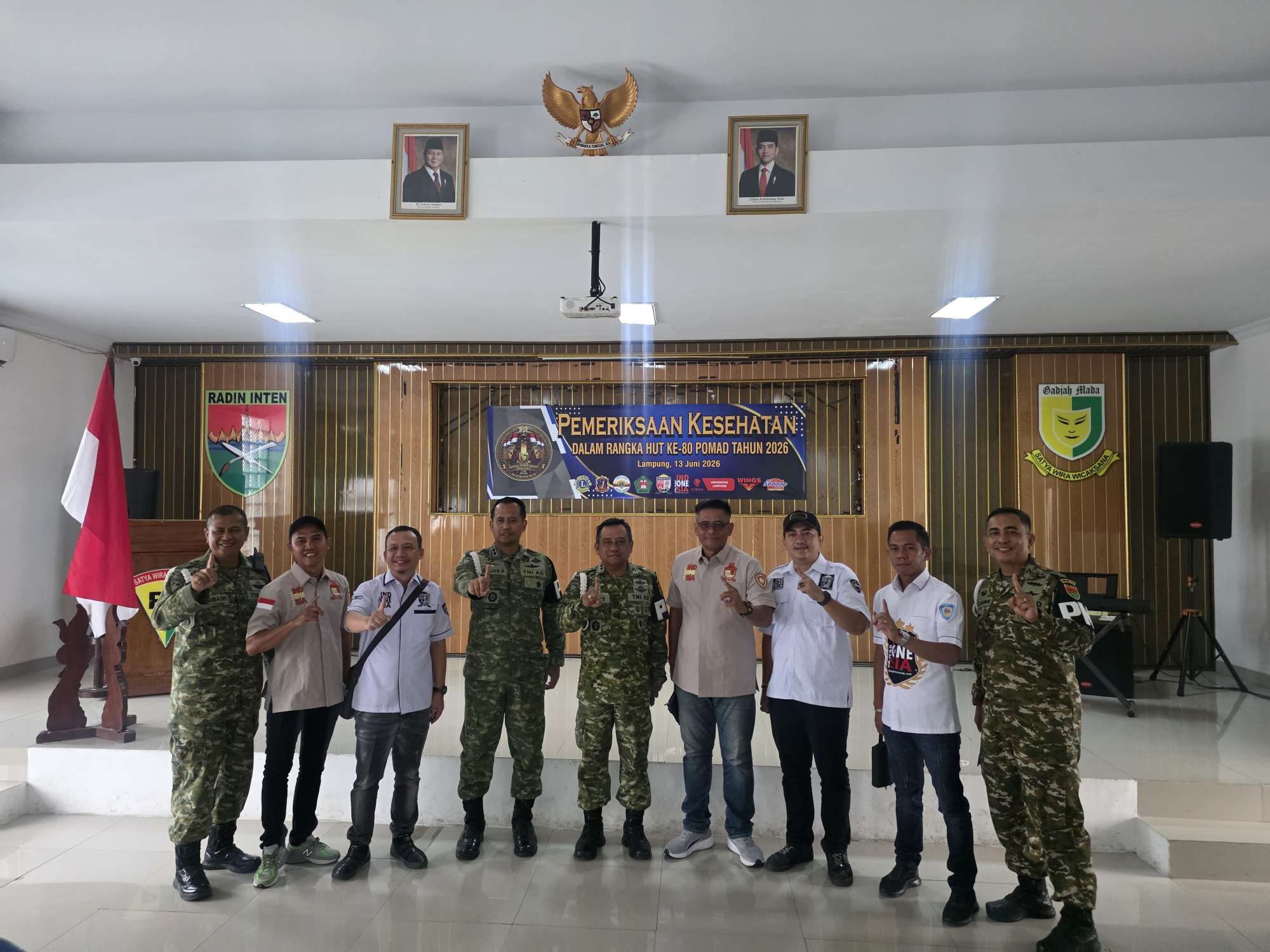 Peringati HUT ke-80, Denpom II/3 Lampung dan PIONE Krakatau Gelar Baksos