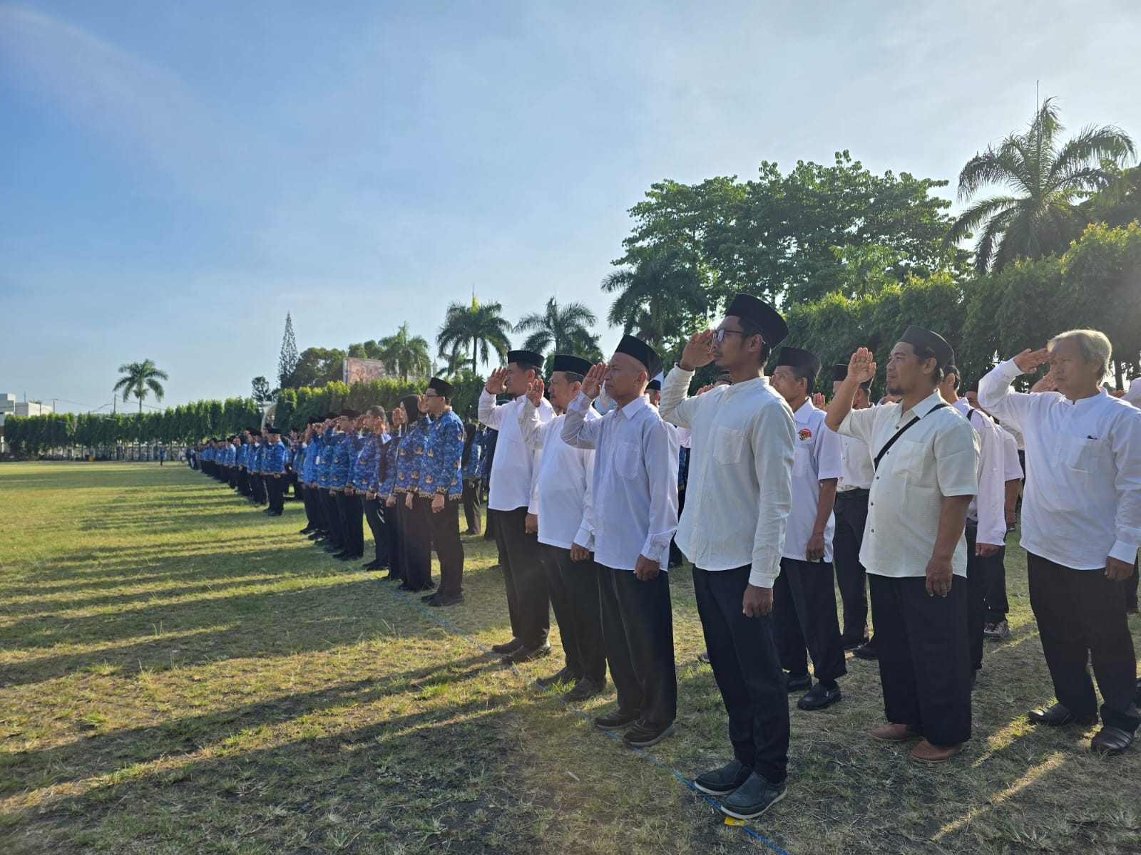 Ikut Upacara di Pemprov, Puluhan Mantan Napiter Lampung Komitmen Bela NKRI