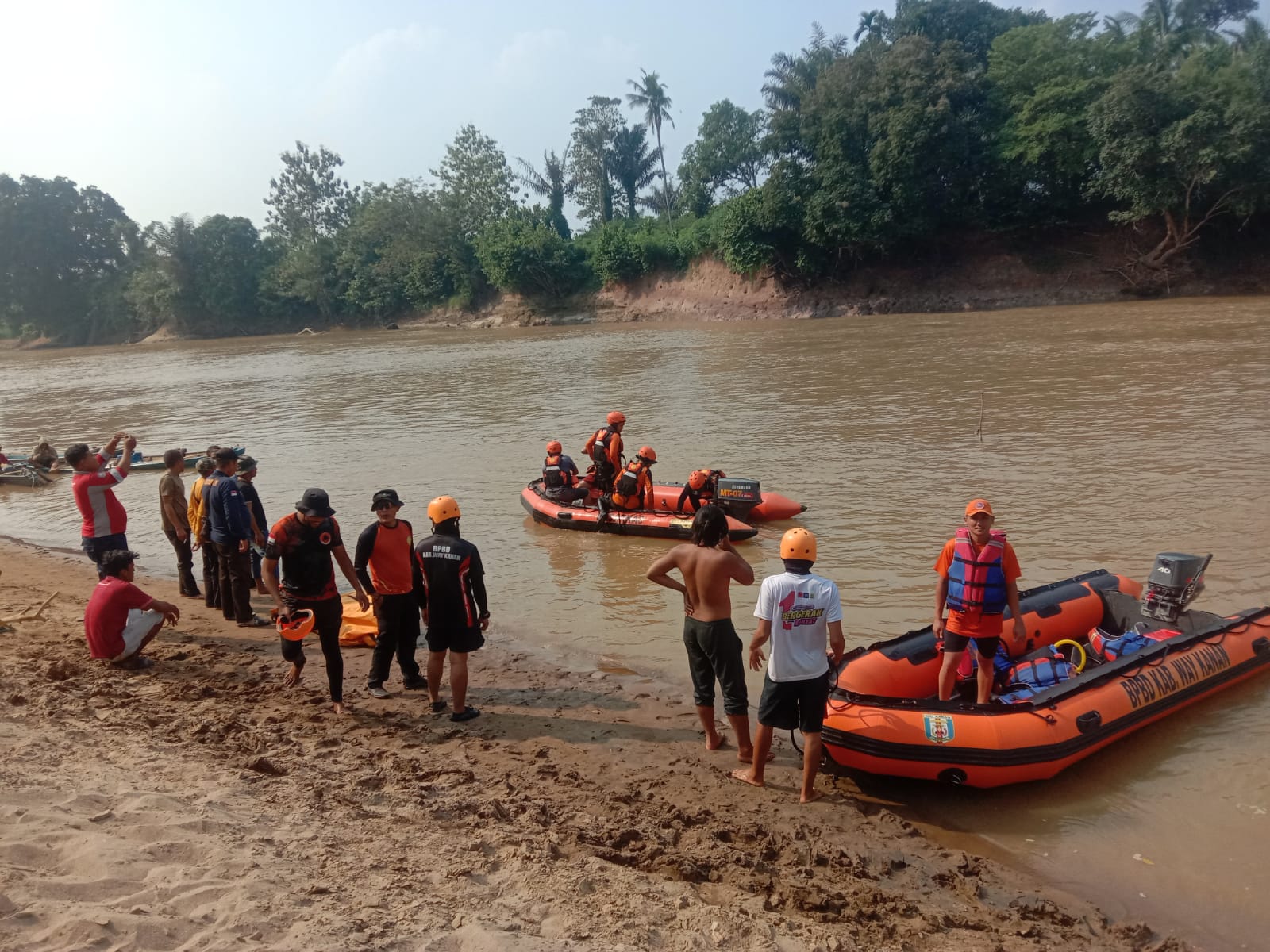 Hanyut di Sungai Umpu Pakuan Ratu, Korban Tenggelam Akhirnya Ditemukan Tim SAR Gabungan