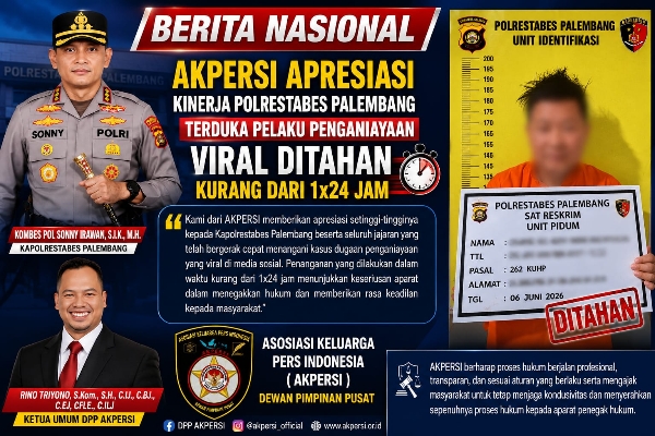 Kurang dari 1x24 Jam, Terduga Pelaku Penganiayaan Viral Ditahan Polrestabes Palembang
