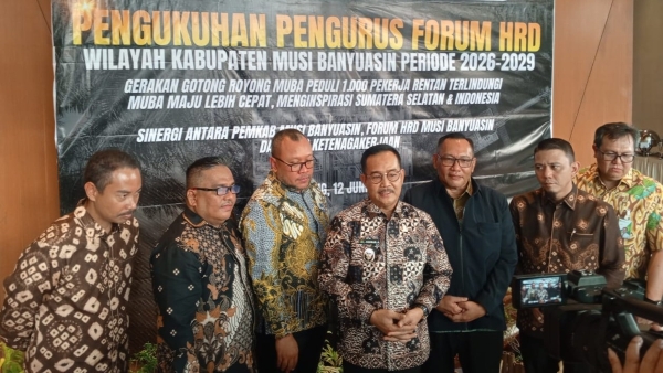 Forum HRD Muba Dikukuhkan, Luncurkan Gerakan Gotong Royong Perlindungan 1.000 Pekerja Rentan