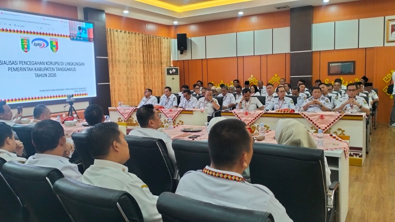 Buka Sosialisasi Pencegahan Korupsi, Bupati Saleh Asnawi Ingatkan ASN Jangan Coba-Coba Menyimpang