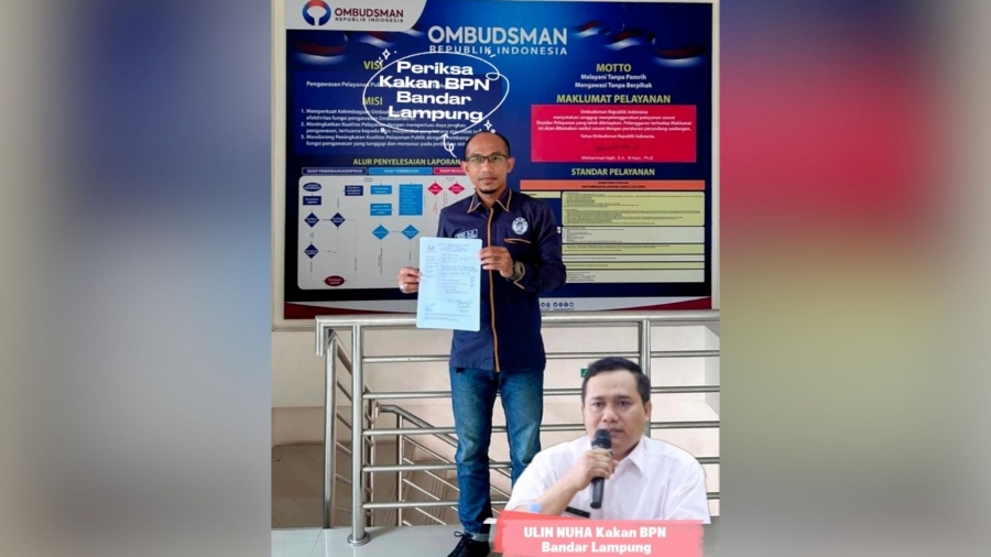 DPP KAMPUD Adukan Kepala BPN Bandar Lampung ke Ombudsman, Soroti Dugaan Maladministrasi