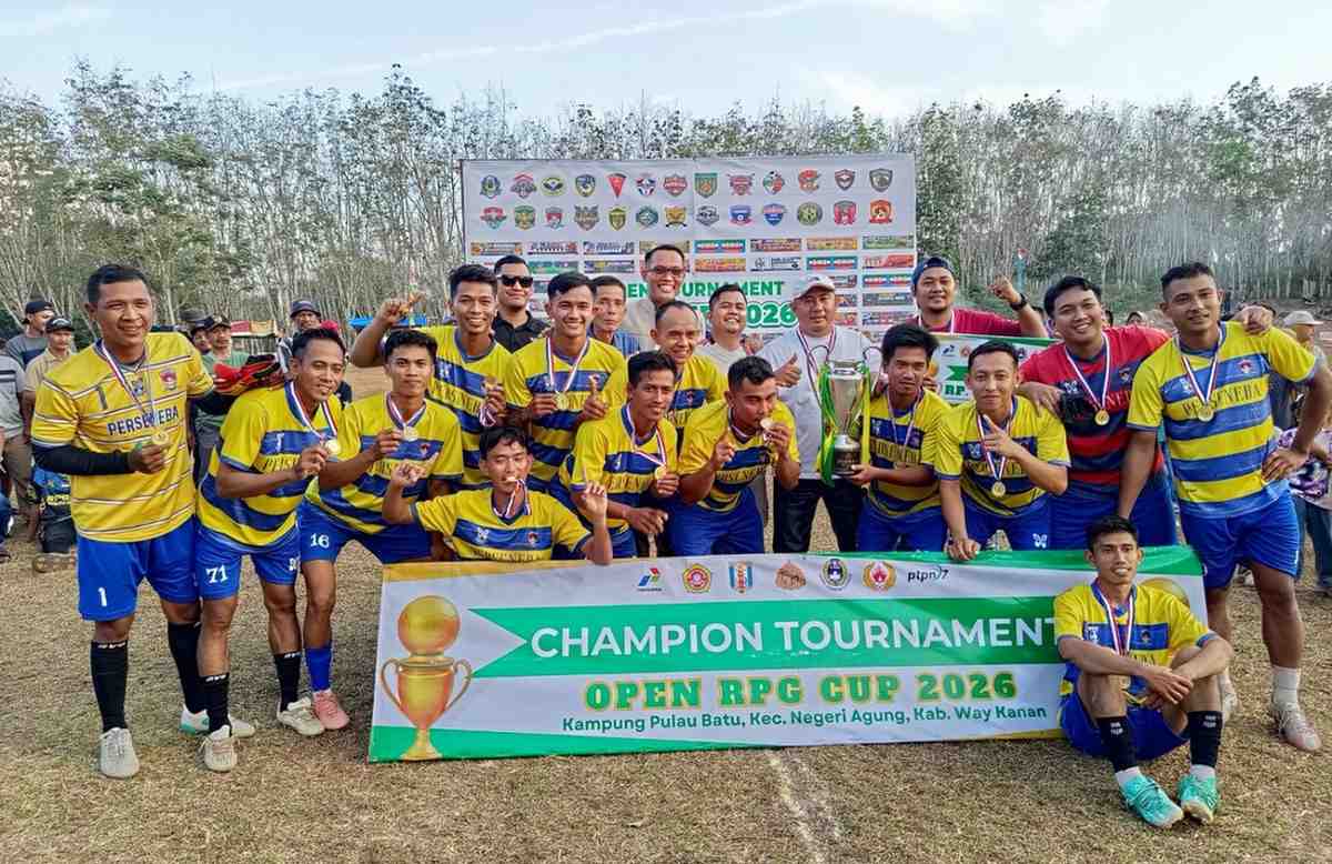 Perseneba Juara Open RPG CUP 2026, KONI Way Kanan Apresiasi Suksesnya Turnamen