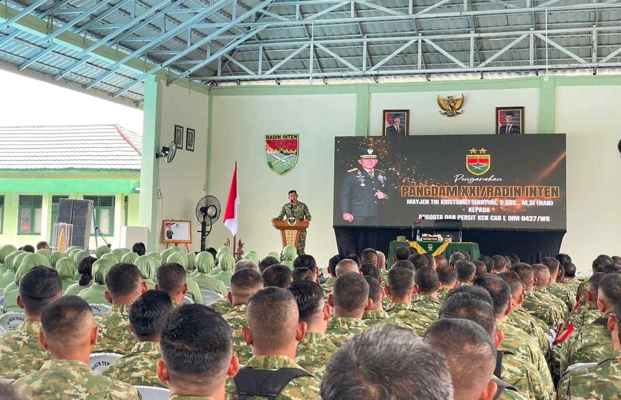 Pangdam XXI/Radin Inten Kunjungi Kodim 0427/Way Kanan, Tekankan Profesionalisme Prajurit