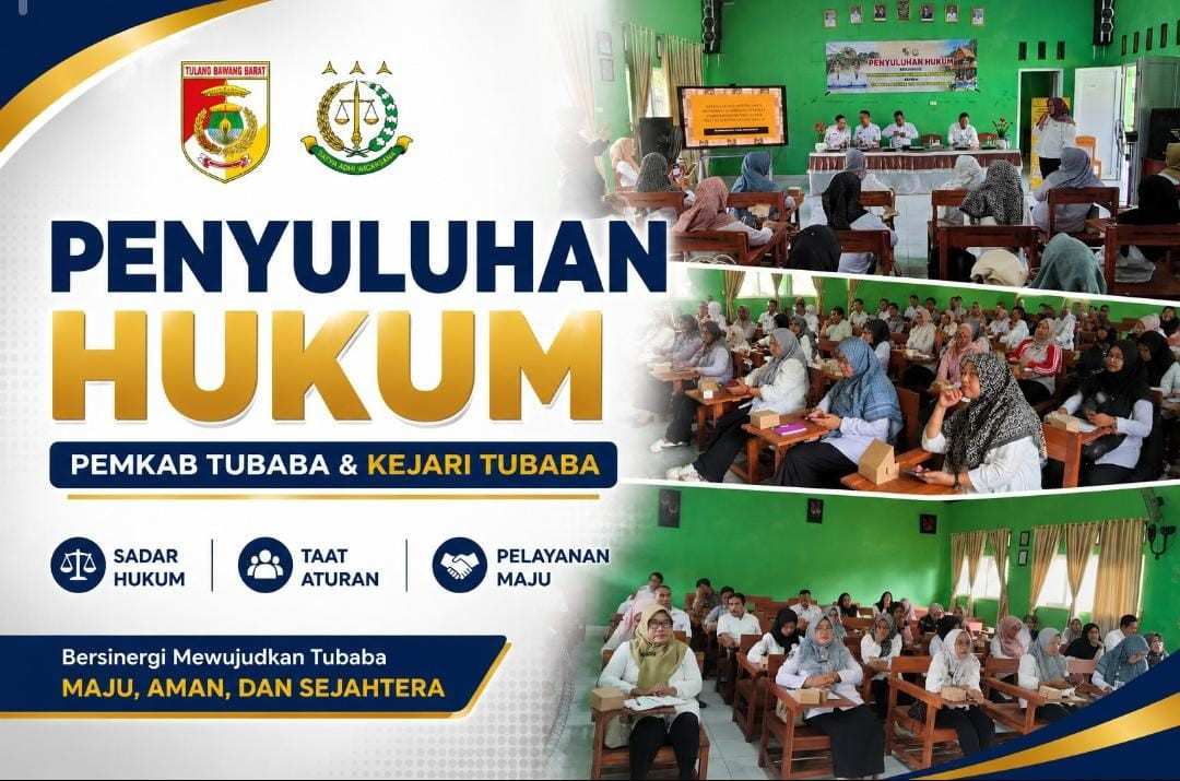 Pemkab Tubaba Gandeng Kejari Beri Penyuluhan Hukum bagi Kepala Sekolah dan Aparatur Daerah