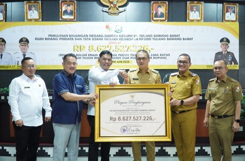 Pemkab Tubaba dan Kejari Berhasil Pulihkan Keuangan Daerah Rp8,62 Miliar
