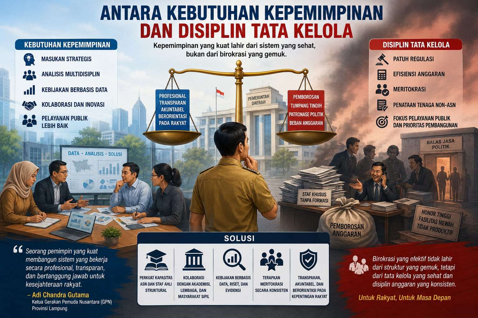 Antara Kebutuhan Kepemimpinan dan Disiplin Tata Kelola