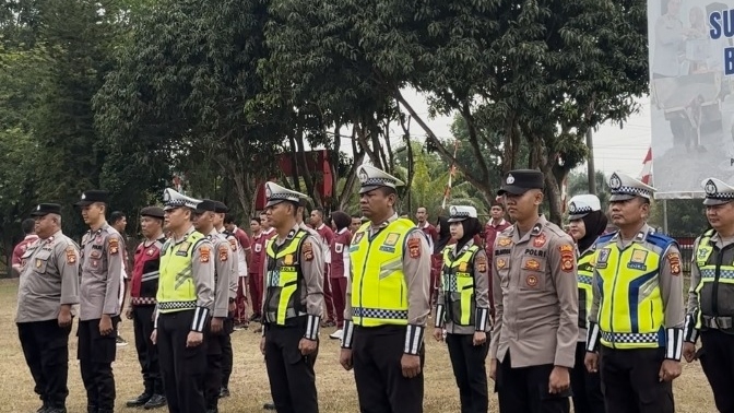 Polres Banyuasin Gelar Apel Pagi dan PBB, Perkuat Disiplin serta Profesionalisme Personel