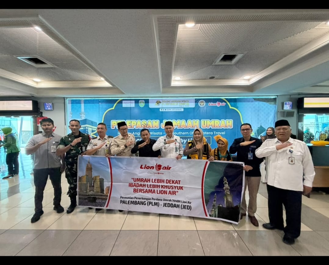 Tanpa Transit, 434 Jemaah Umrah Sumsel Berangkat via Penerbangan Charter Perdana ke Jeddah