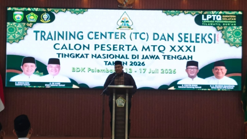 Pemprov Sumsel Gelar TC MTQ Nasional 2026, Siapkan Kafilah Terbaik Menuju Jawa Tengah