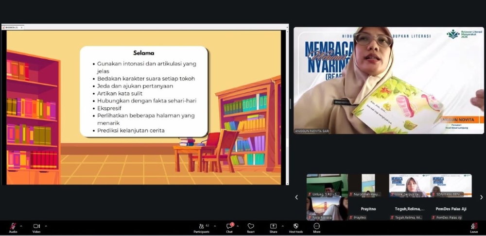 Tak Sekadar Mengoleksi Buku, RELIMA Lampung Ajak Masyarakat Aktif Membaca Nyaring
