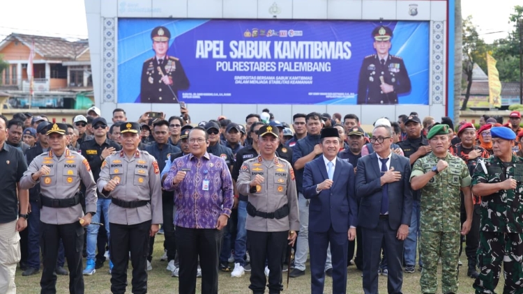 Apel Sabuk Kamtibmas, Polda Sumsel Perkuat Sinergi dengan Masyarakat Jaga Keamanan Palembang