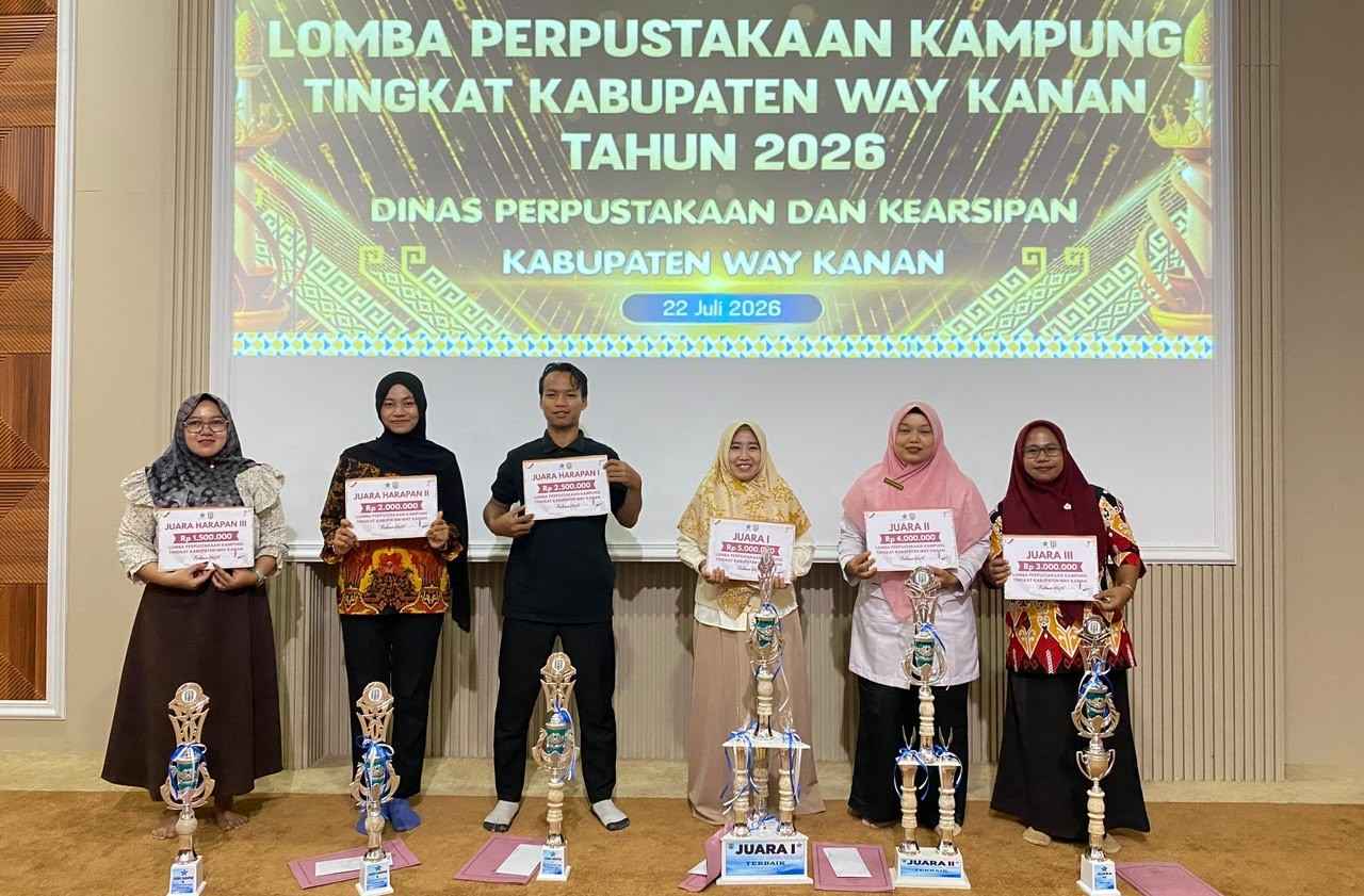 Perpustakaan Kampung Donomulyo Juara Lomba Perpustakaan Kampung Terbaik Way Kanan 2026