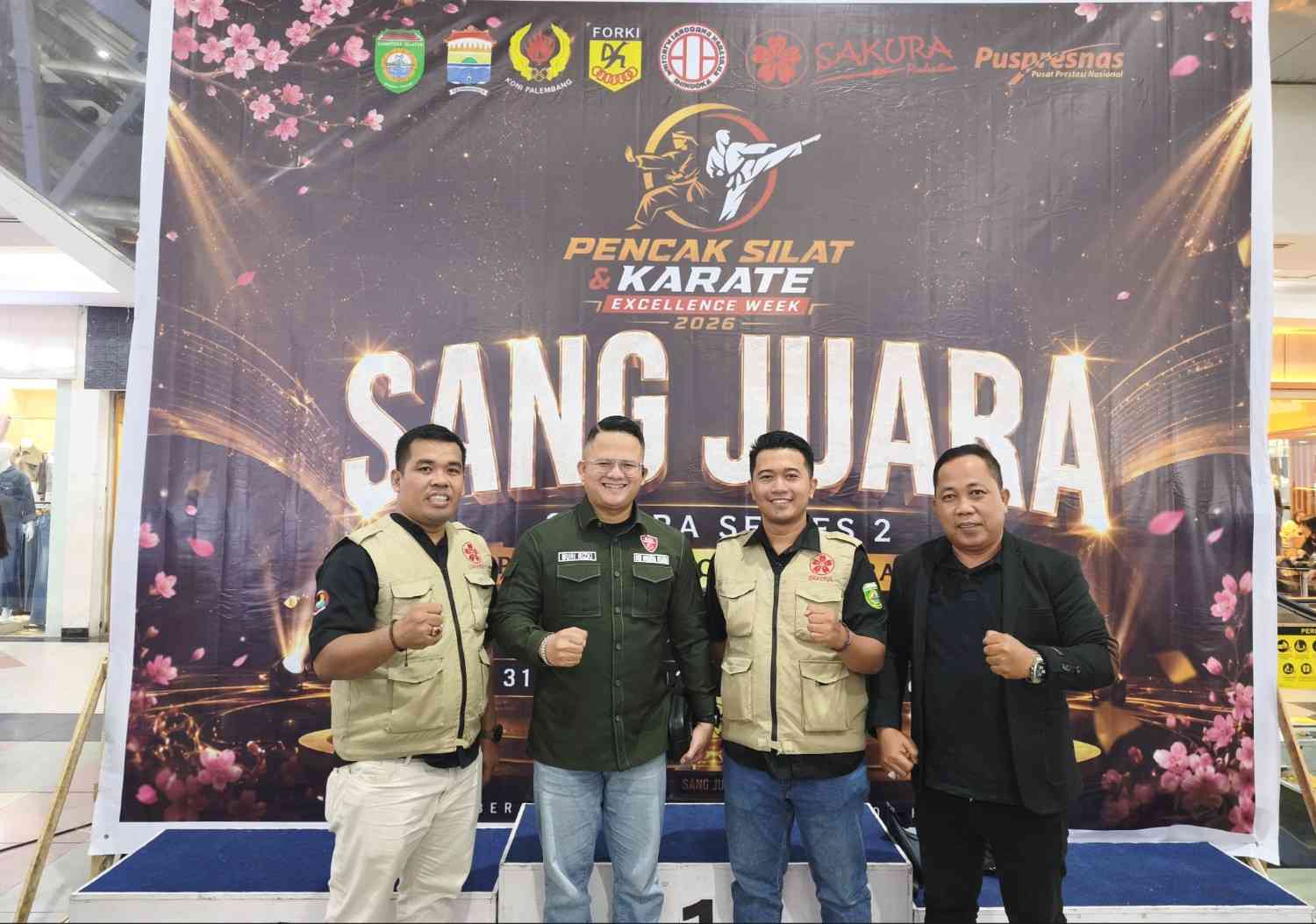 Sekretaris DKW Panji Bangsa Sumsel Muri Rizki Turut Hadiri Pembukaan Kejuaraan Karate Sakura Series II Piala KONI Kota Palembang 2026