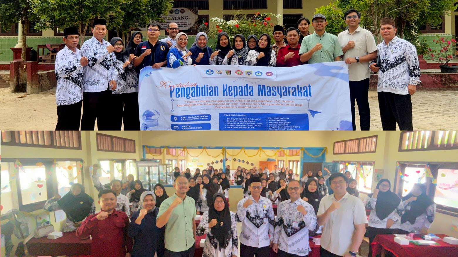 Tangkal Disinformasi Berbasis AI, Dosen FKIP Unila dan Mafindo Edukasi Guru di Lampung Timur
