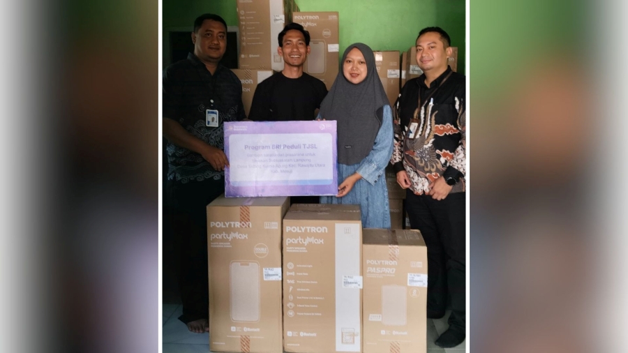 BRI Peduli Berikan 41 Speaker Aktif kepada Ponpes Subulussalam di Tulang Bawang
