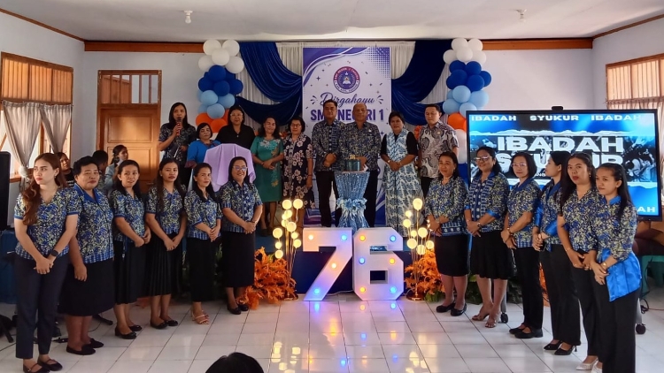 HUT ke-76 SMP Negeri 1 Tahuna, Dorong Siswa Berkarya, Berprestasi dan Menginspirasi