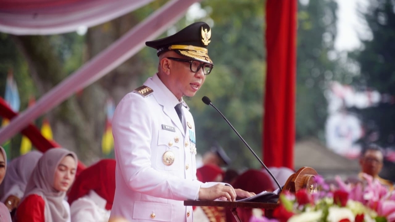 Gubernur Mirza Pimpin Upacara HUT ke-81 RI Tingkat Provinsi Lampung