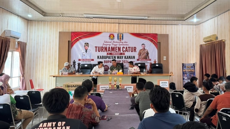 Bupati Cup Catur Way Kanan 2026 Selesai, KONI Siapkan Juara Menuju Porprov