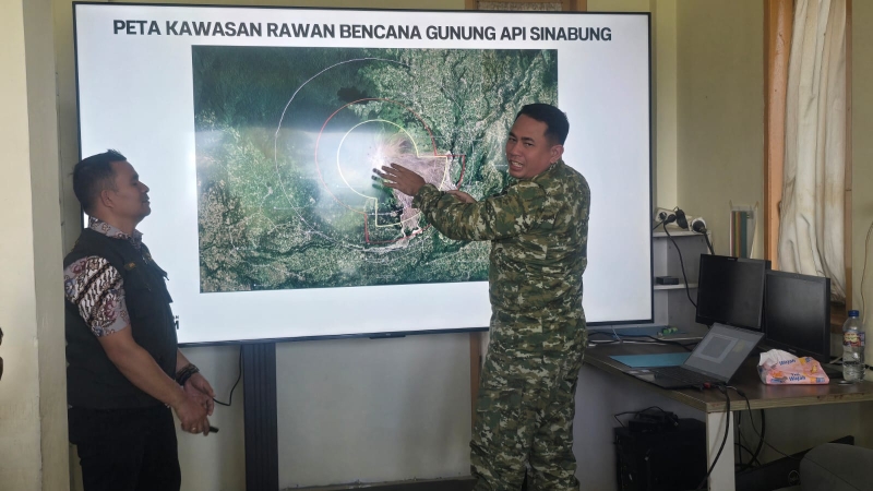 Dandim 0205/TK Pantau Aktivitas Gunung Sinabung, Koordinasi Lintas Instansi Diperkuat